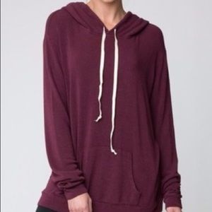 Maroon brandy Melville hoodie
